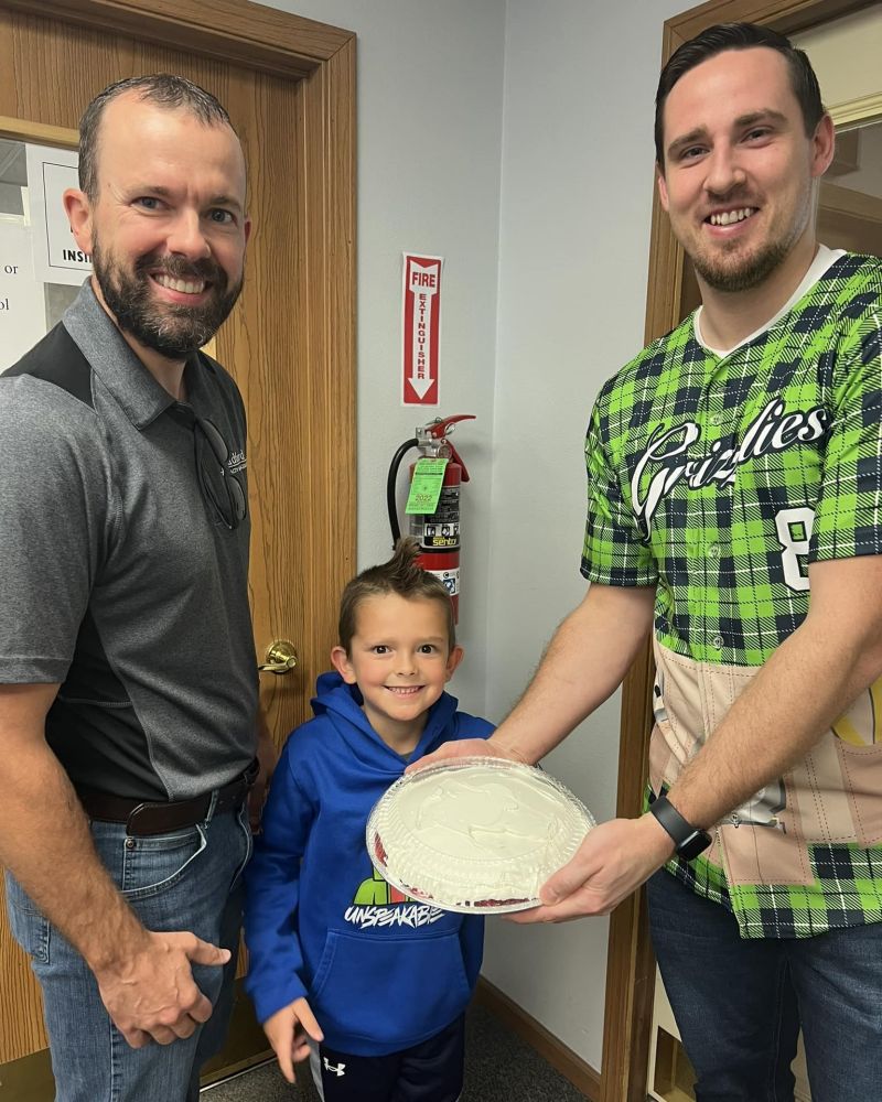 Thanks to Bradford National Bank for providing this special Around The World pie as well as donating $900 bringing in a total of $3,395.