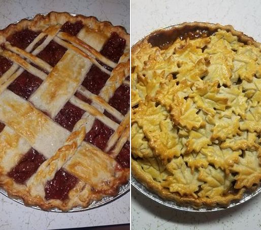 Ashley Heckman baked two tasty pies for Bill Walker to auction.